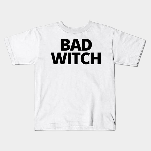 WITCHCRAFT WICCA DESIGN: BAD WITCH Kids T-Shirt by Chameleon Living